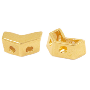 DQ European metal beads duo beads arrow Gold (nickel free)