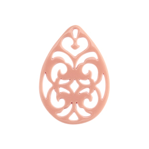Resin pendants baroque drop Vintage Pink