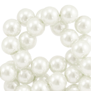 Glass pearls 4mm Off White