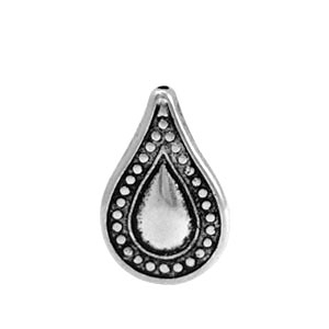 Beads metal look drop deco Antique Silver