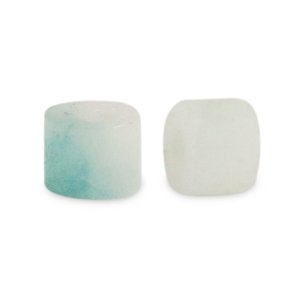 Natural stone beads Chalcedony (Quartz) disc 3x2mm Multicolour Turquoise-Off White