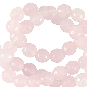 Natural stone beads Milky Quartz 4mm faceted polished Sweet Rose