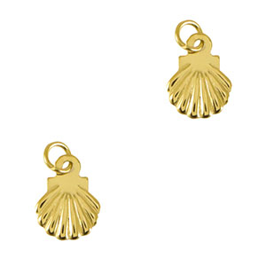 Stainless steel charms shell Gold