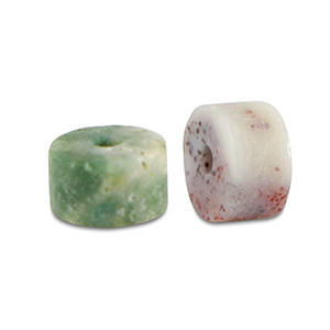 Natural stone beads Quartz disc 4x2mm Multicolour Green