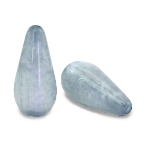 Polaris Elements drop shaped beads Mosso shiny Powder Blue