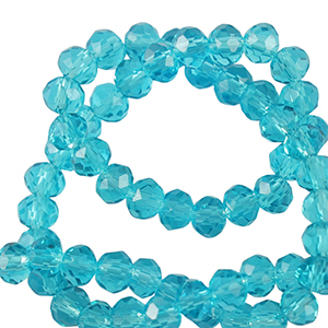 Top faceted beads 3x2mm disc Azure Blue