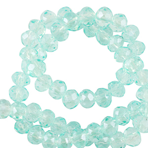 Top faceted beads 3x2mm disc Light Turquoise Blue