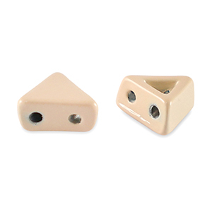 Tile beads triangle Apricot Beige