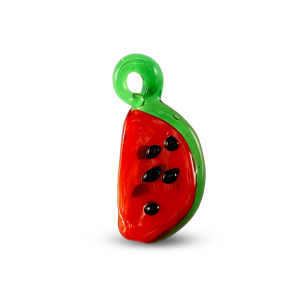 Glass charms watermelon Red-Green Black