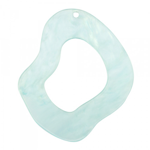 Resin pendants organic Sky Blue