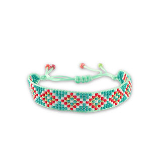 Ready-made Bracelets Teal Blue-Red