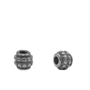 Stainless steel beads 5mm Antique Silver