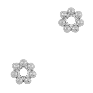 Stainless steel beads spacer Bali ring 5mm Silver