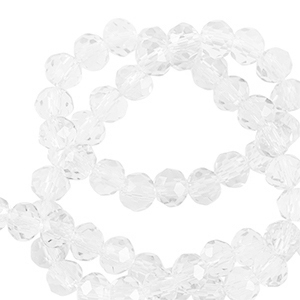 Top faceted beads 6x4mm disc Transparent