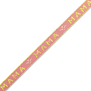 Ribbon tekst "mama" Vintage Pink-Gold