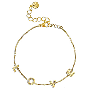 Stainless steel bracelets ''LOVE'' Gold