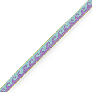 Ribbon text waves Blue-purple