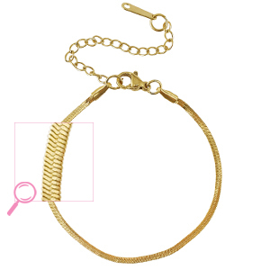 Stainless steel bracelets snake Gold