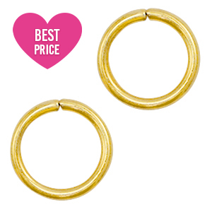 Stainless steel findings jump ring 8mm Gold
