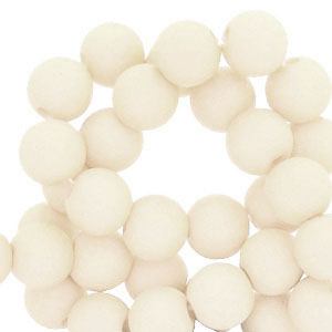 8 mm acrylic beads Off White