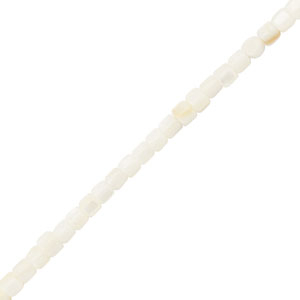 Shell beads tube White-Sand Brown
