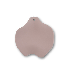 Acrylic charms leaf Taupe Brown
