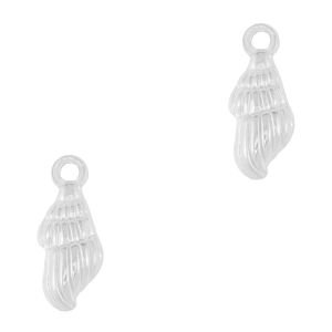 Stainless steel charms shell Silver