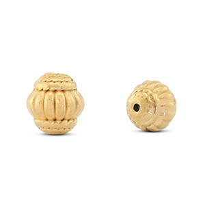 Stainless steel beads oval Gold