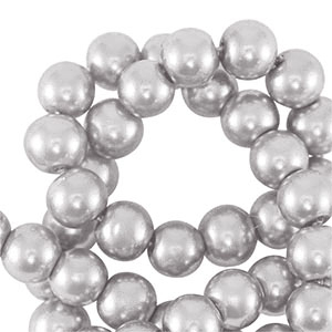Glass pearls 8mm Pastel lilac