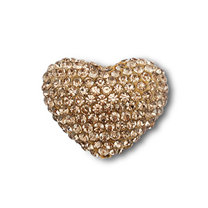 Bohemian beads heart Taupe Brown