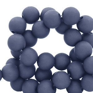 4 mm acrylic beads Denim Blue