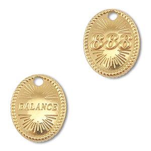 BY31&reg; Stainless steel charm angelnumbers 888 / balance Gold