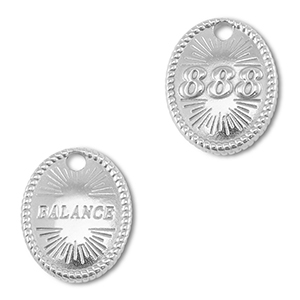 BY31&reg; Stainless steel charm angelnumbers 888 / balance Silver