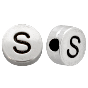 DQ European metal letterbead S Antique Silver (nickel free)