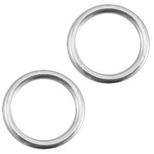 DQ European metal ring 13.5mm Antique Silver (nickel free)