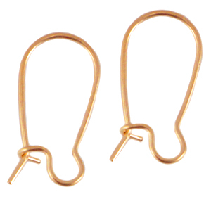 DQ European metal earrings 18mm Rose Gold (nickel free)