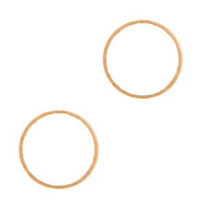 DQ European metal charms circle connector 14mm Rosegold (nickel free)