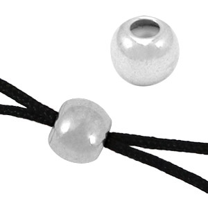 Smart stopper bead DQ metal 5mm Antique silver (nickel free)