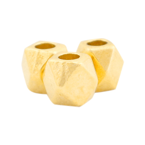 DQ European metal beads diamond shape 3x3mm Gold (nickel free)
