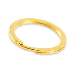DQ European metal findings key chain ring 25mm Gold (nickel free)