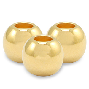 DQ European metal beads 6mm Gold (nickel free)