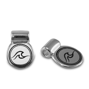 DQ European metal sliders wave Antique Silver (nickel free)