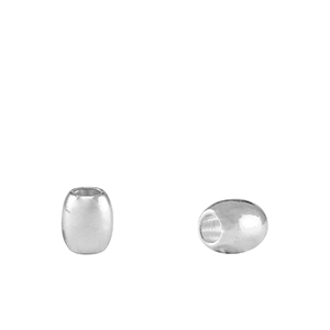 DQ European metal beads rice Antique Silver (nickel free)