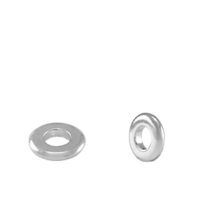 DQ European metal beads spacer ring 6mm Antique Silver (nickel free)