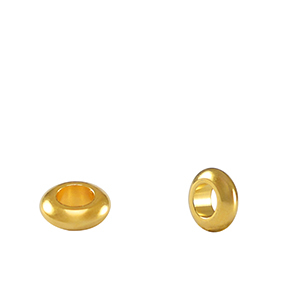 DQ European metal beads spacer ring 5mm Gold (nickel free)