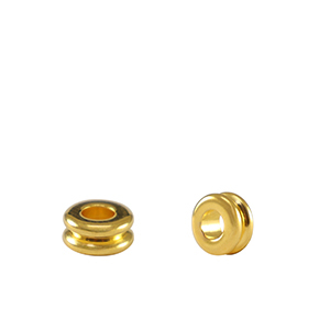 DQ European metal beads tubes Gold (nickel free)