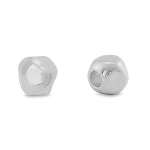 DQ European metal beads cube Antique Silver (nickel free)