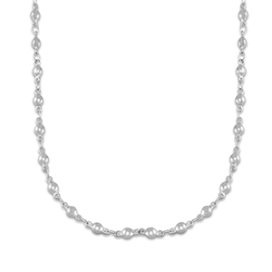 Stainless steel necklaces with ball Silver