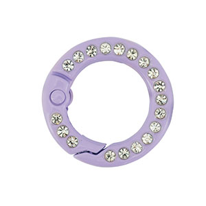 Colourful jewellery findings key chain ring Purple