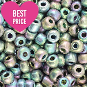 Glass seed beads 8/0 (3mm) Metallic Shine Multicolor Galaxy
